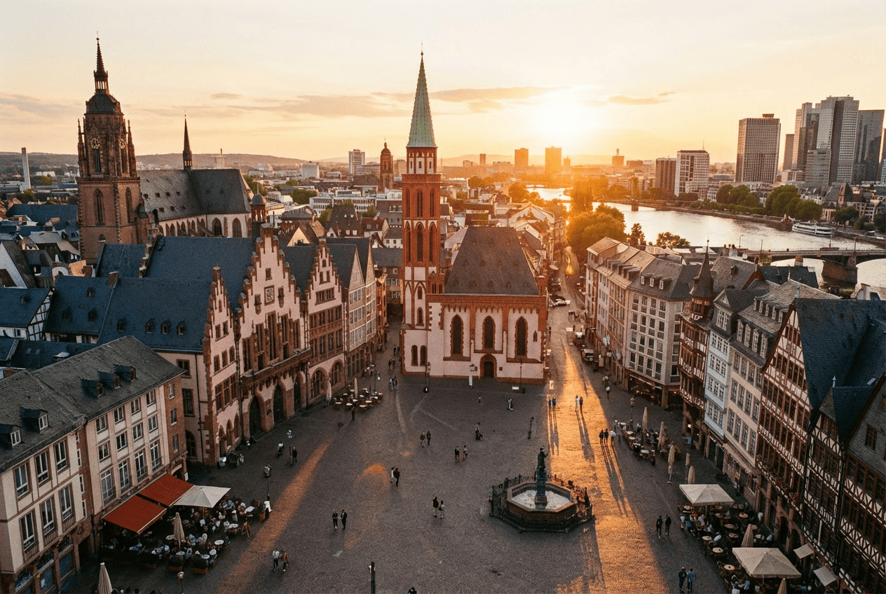Römerberg und die wiedererstandene Altstadt mit Aydin Tasci